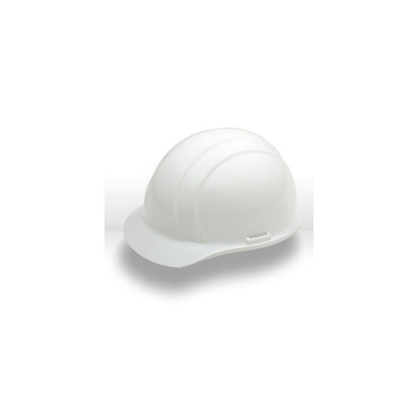 Erb Americana Mega Ratchet Safety Helmets CAP STYLE, 4-PT NYLON SUSPENSION w/RATCHET ADJUSTMENT, White 19361 - main